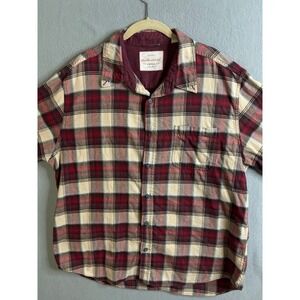 Weatherproof Vintage Button‎ Up Men's XXL Flannel Shirt Long Sleeve Plaid Casual